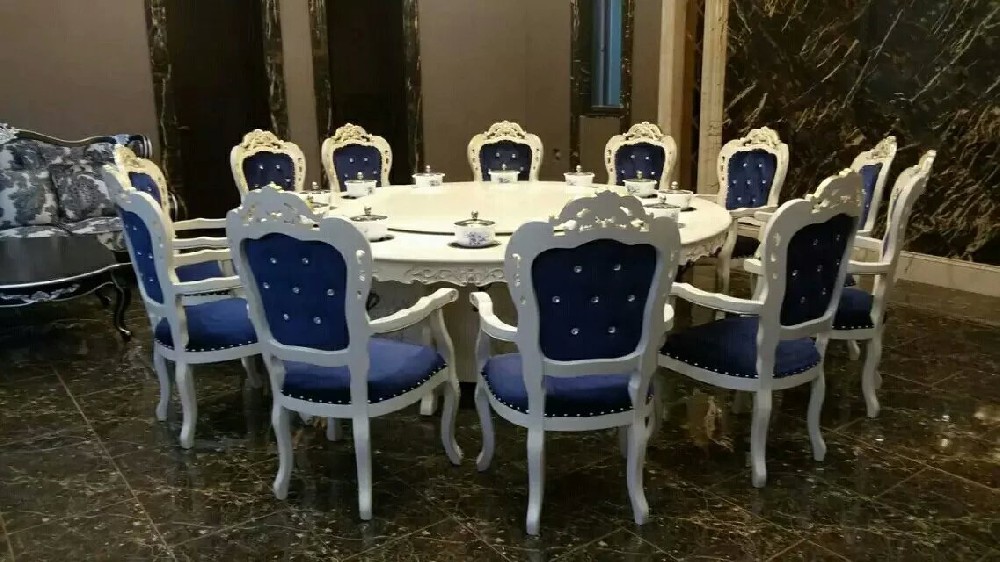 酒楼电动餐桌餐椅   电动大圆桌餐桌